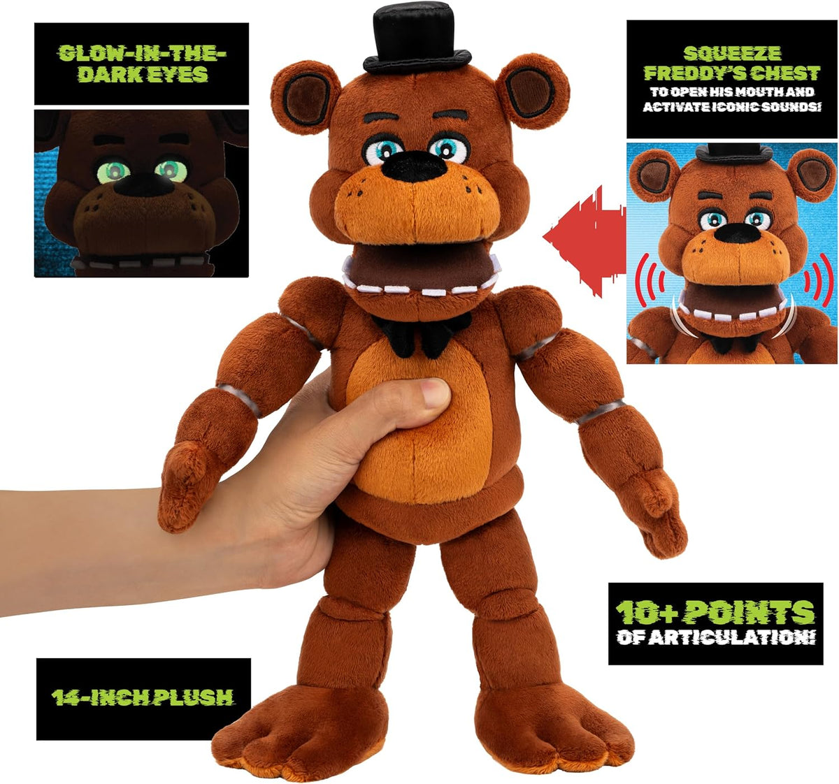 Five Nights at Freddy's Interactive Plush Soft Toy Classic Freddy 35cm