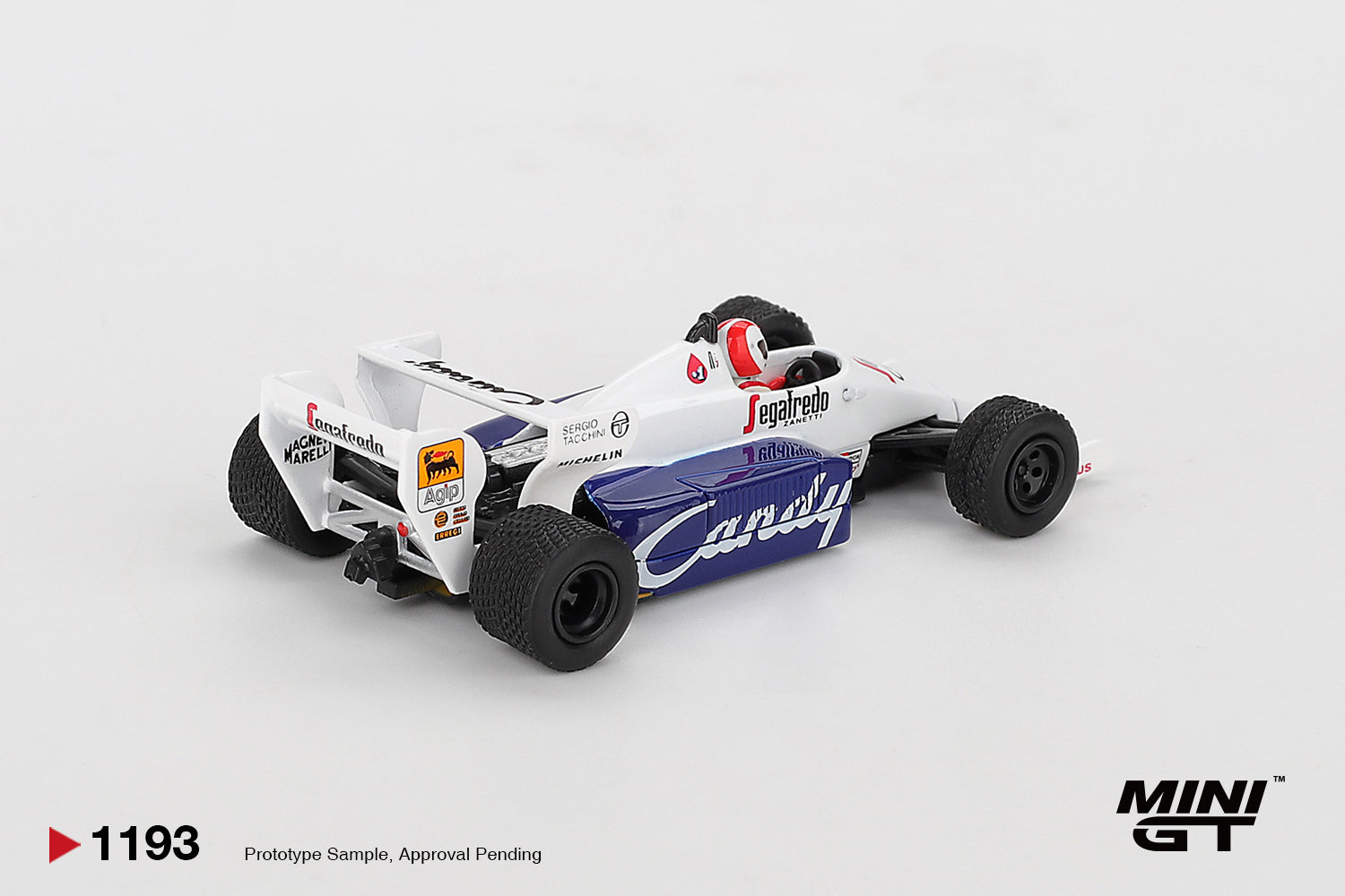 Mini GT Toleman TG184 #20 Johnny Cecotto 1984 Monaco Grand Prix 1:64 Scale