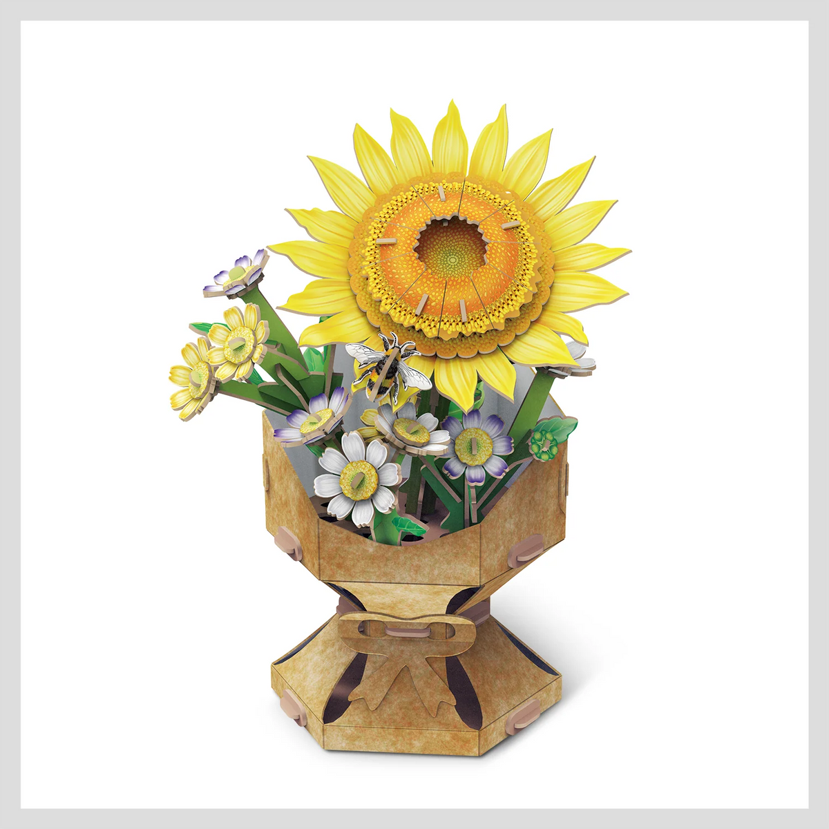 Sunflower Flower Bouquet 3D Construction Set