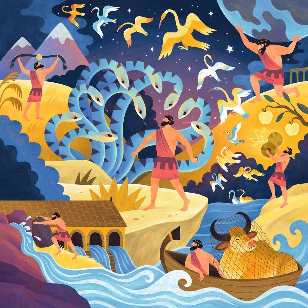 The Twelve Labors of Hercules 64 Piece Jigsaw