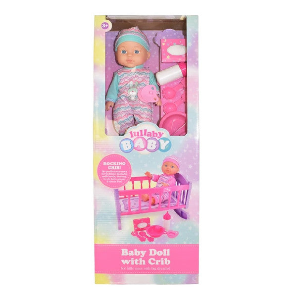 Lullaby Baby 30cm Baby Doll With Rocking Crib