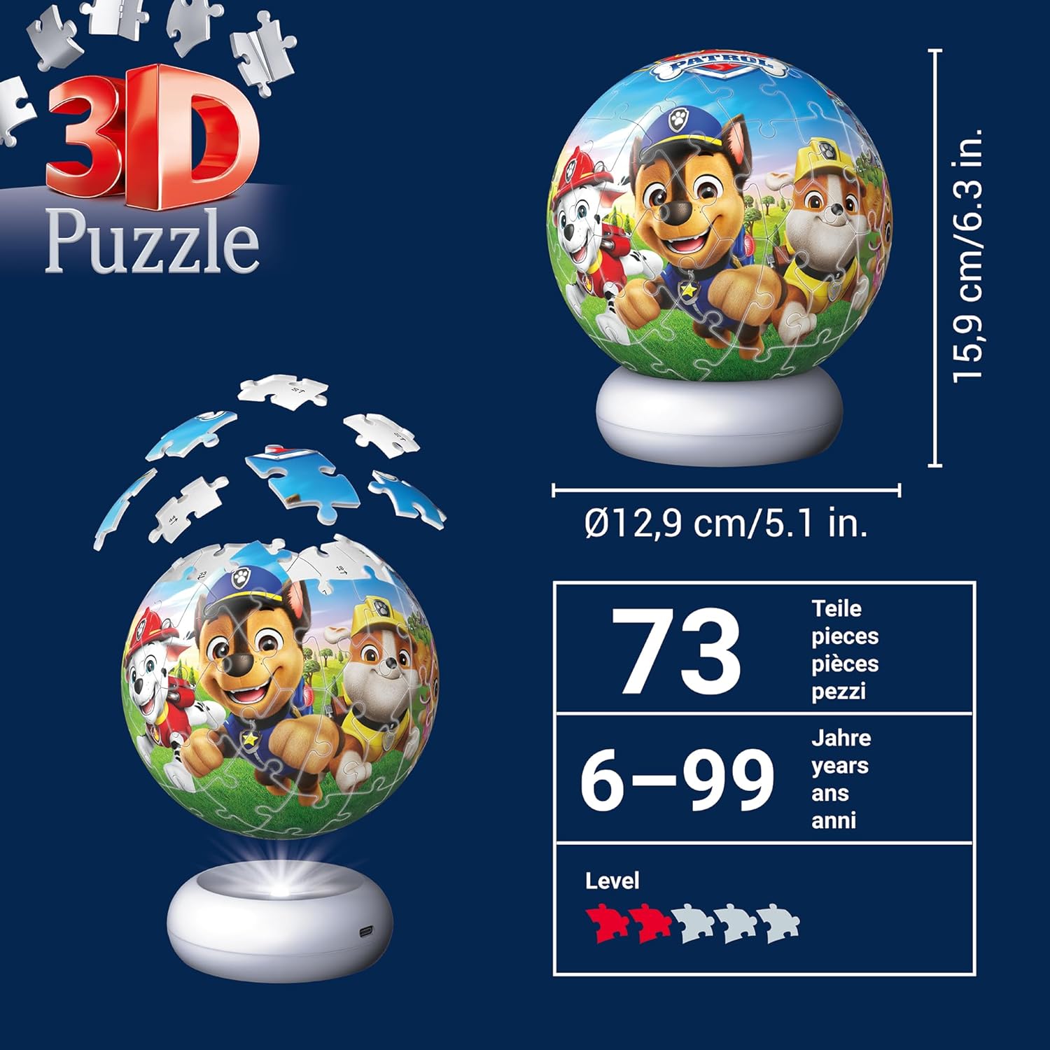 Paw Patrol 3D Night Light Puzzle