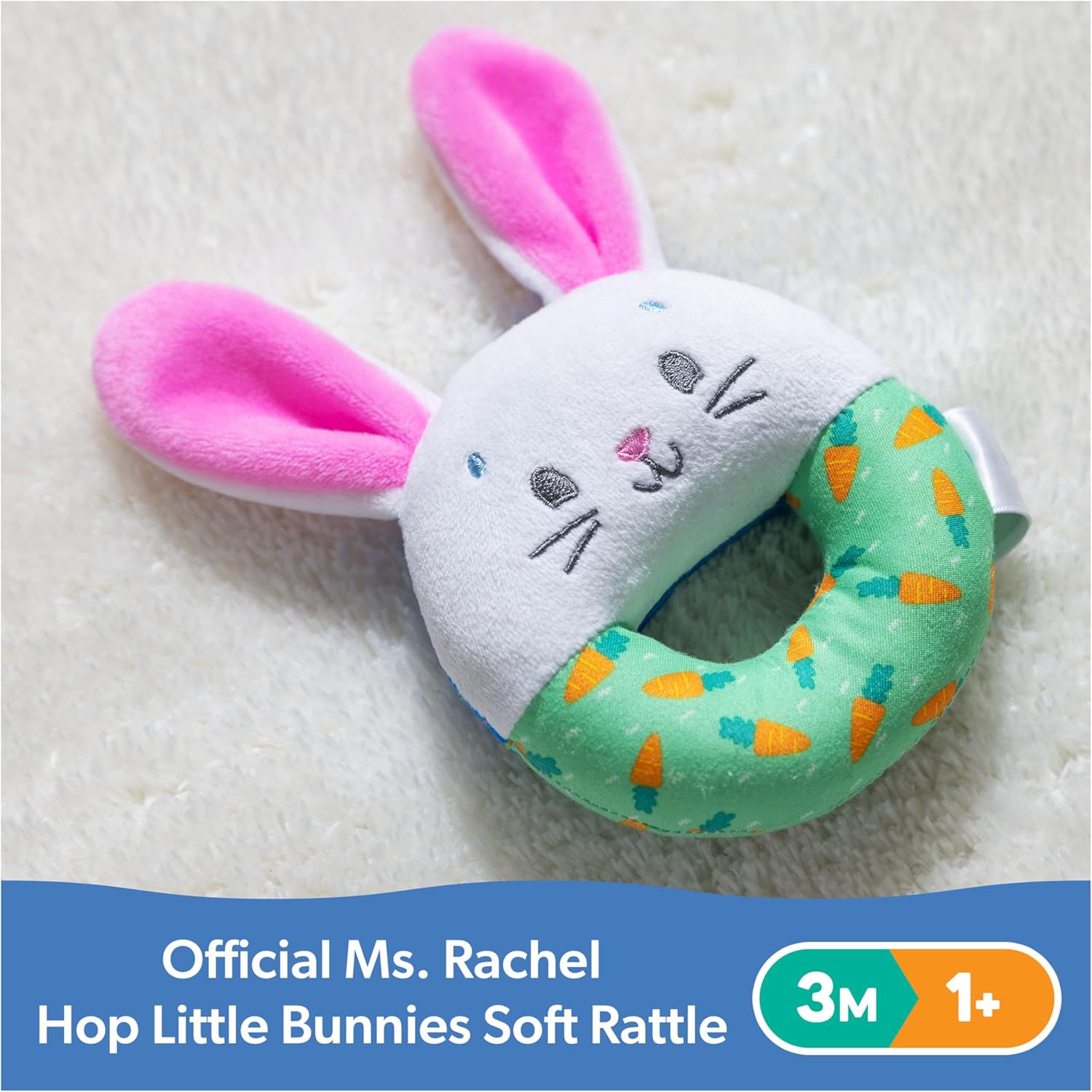 Ms. Rachel Hop Little Bunnies Soft Rattle