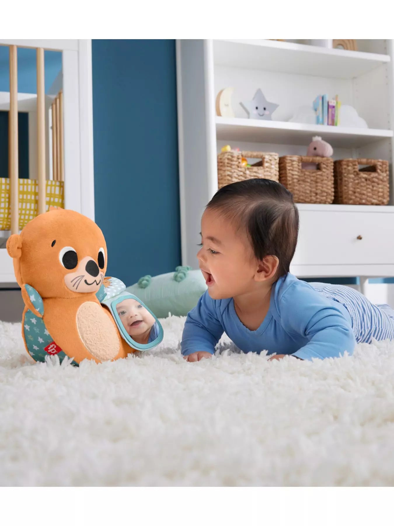 Fisher-Price 2-In-1 Rockin’ Tummy Time Otter Plush