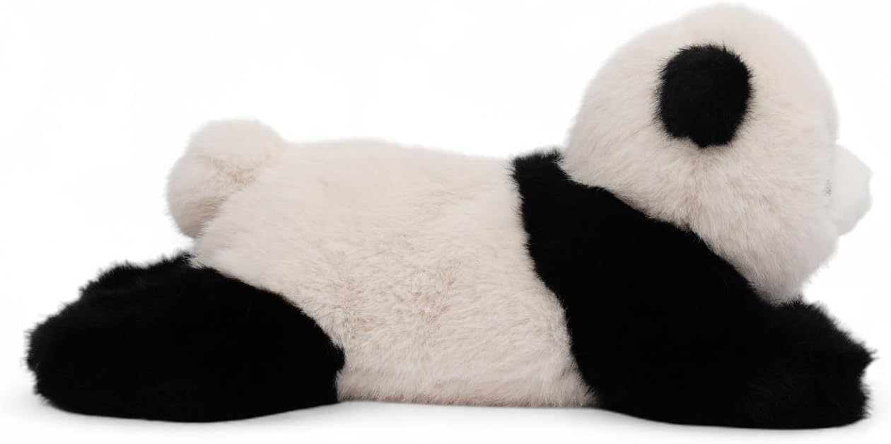 Peng Laying Panda Black & White Plush Toy