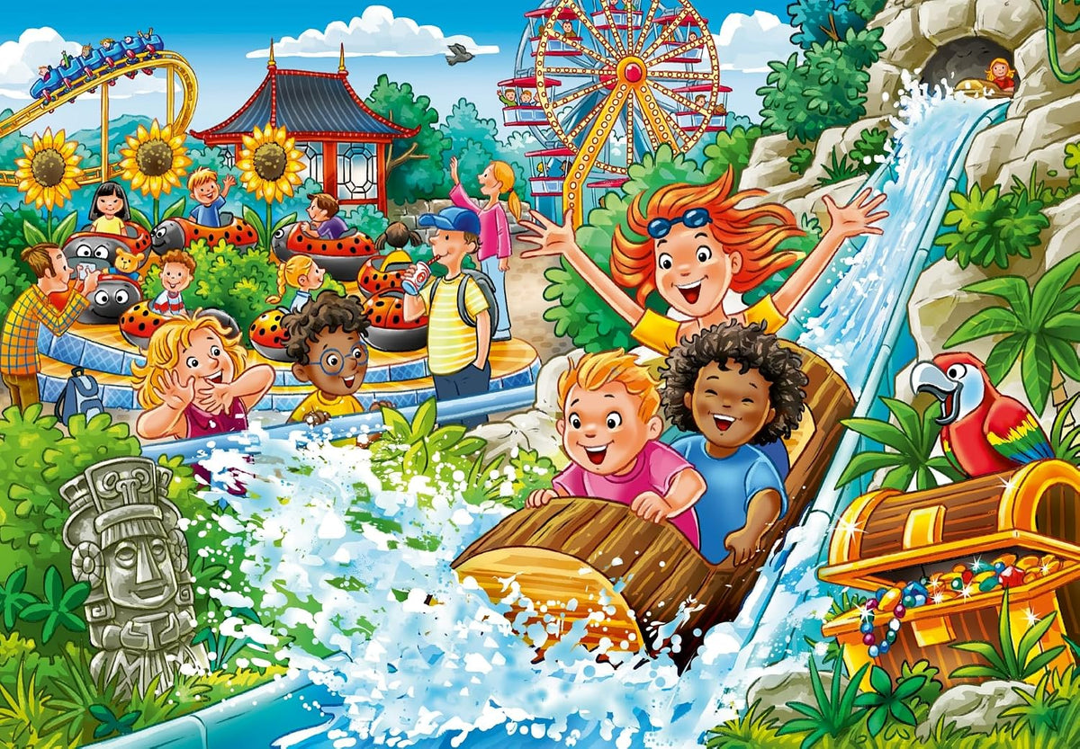 Amusement Park Fun 2x24 Piece Jigsaw Puzzles