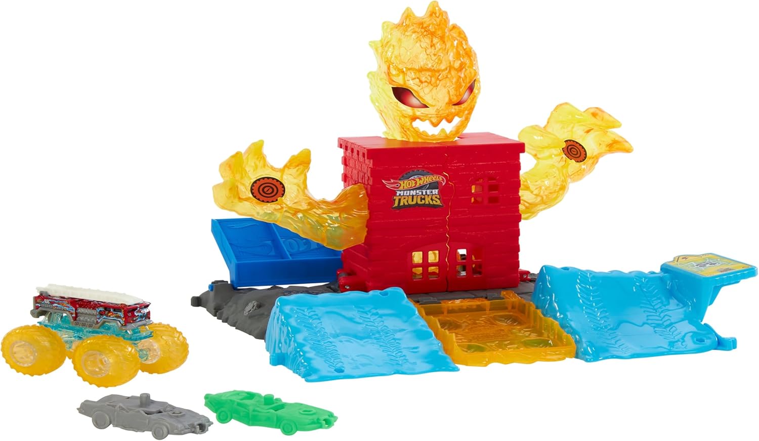 Hot Wheels Monster Trucks Power Smashers 5-Alarm Torch Tower Takedown