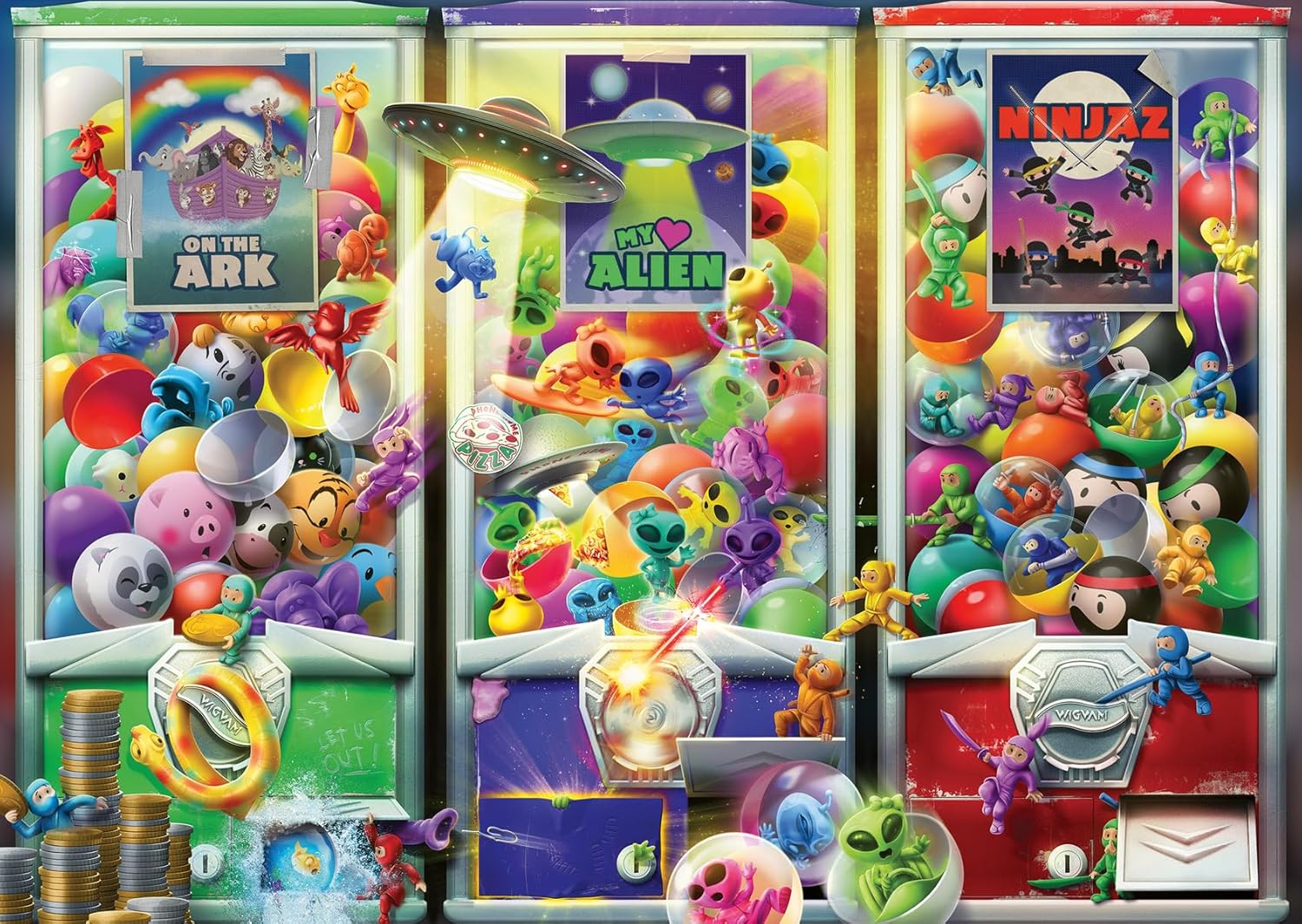 Animals, Aliens & Ninjas 1000 Piece Puzzle