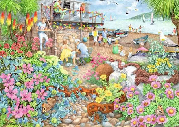 Beach Garden Cafe 1000 Piece Jigsaw