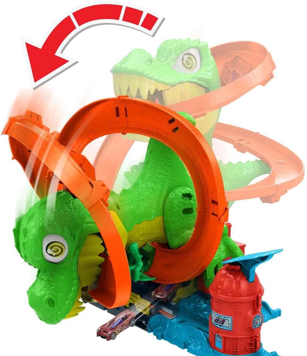 Hot Wheels City T-Rex Blaze Battle Playset