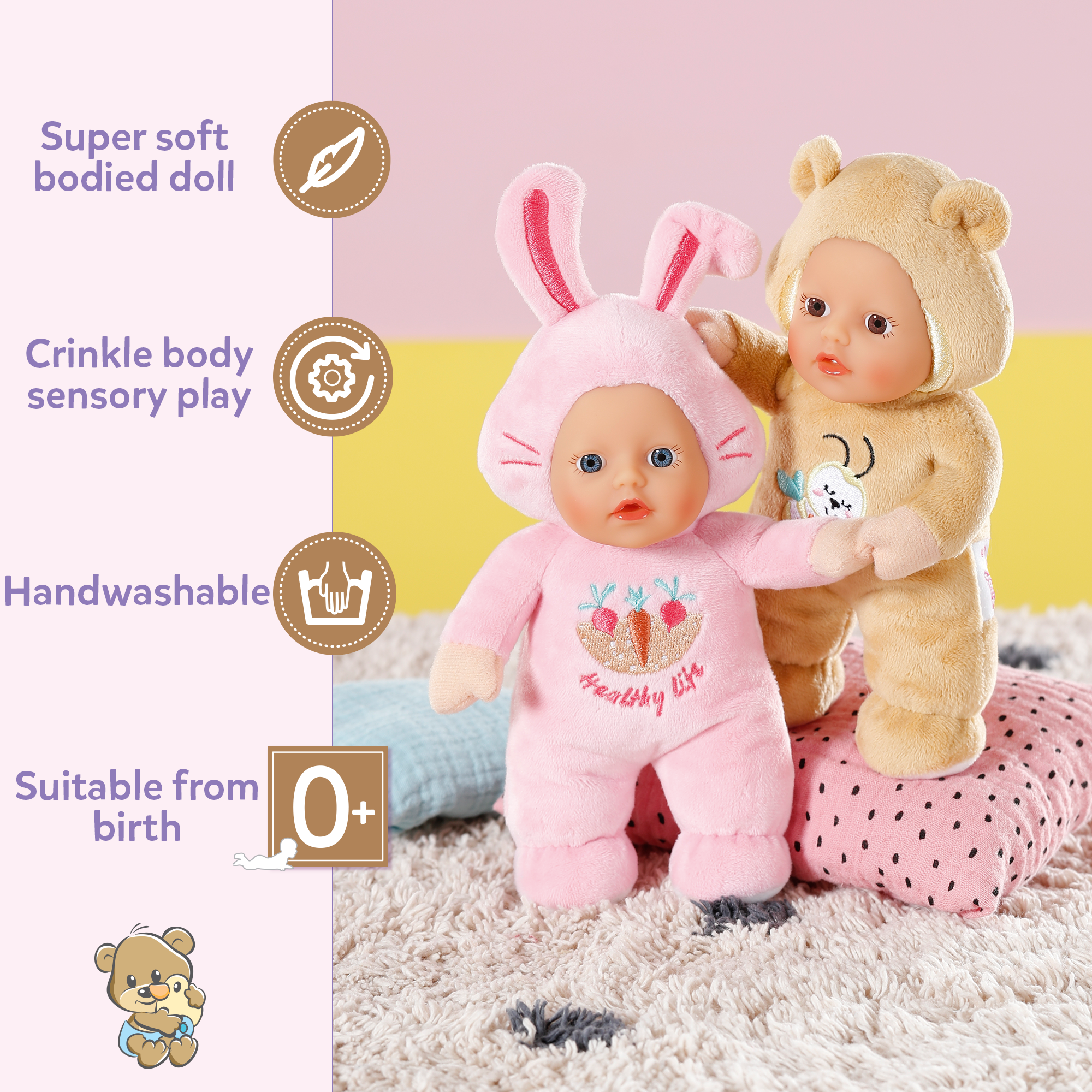 BABY born Cutie for babies 18cm Doll Assorted