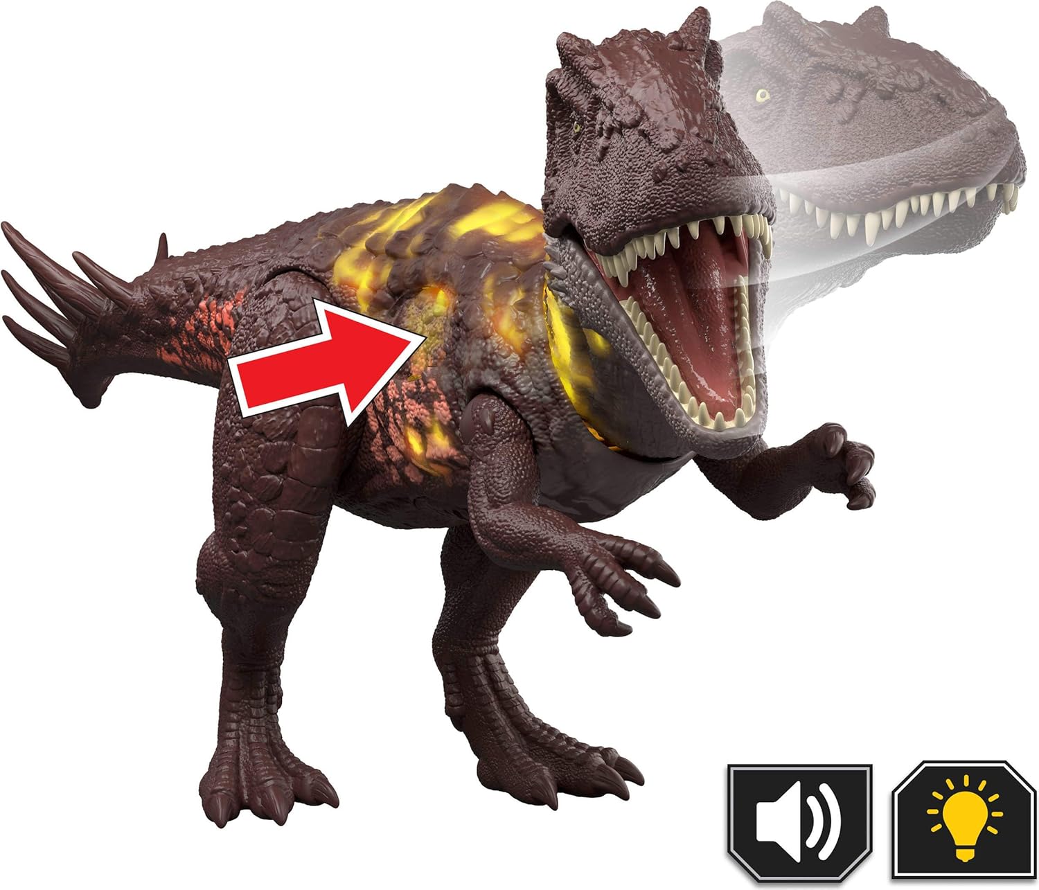 Jurassic World Wild Roar Metriacanthosaurus Dinosaur Action Dino