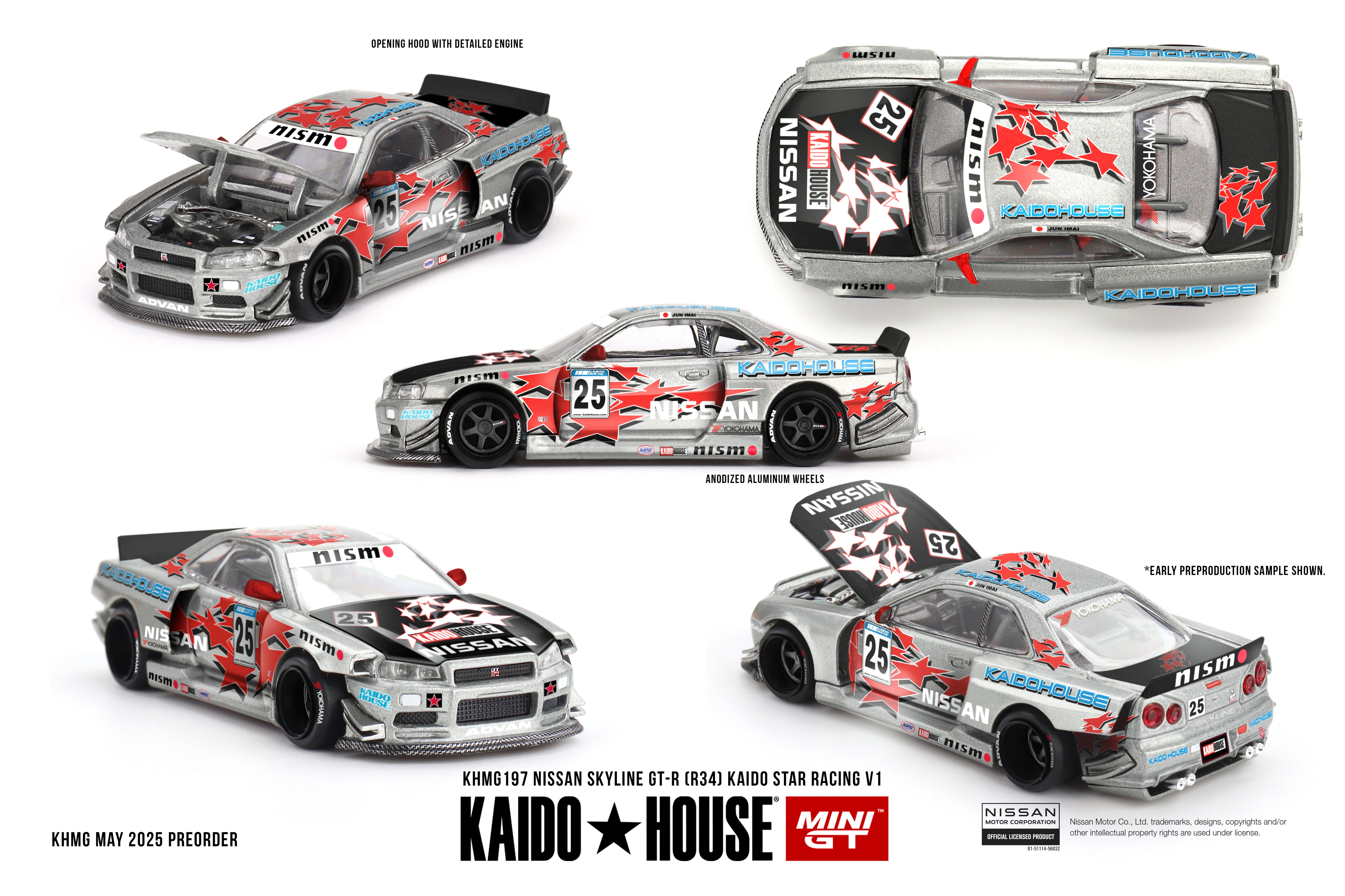 Mini GT Nissan Skyline GT-R (R34) Kaido 1:64 Scale