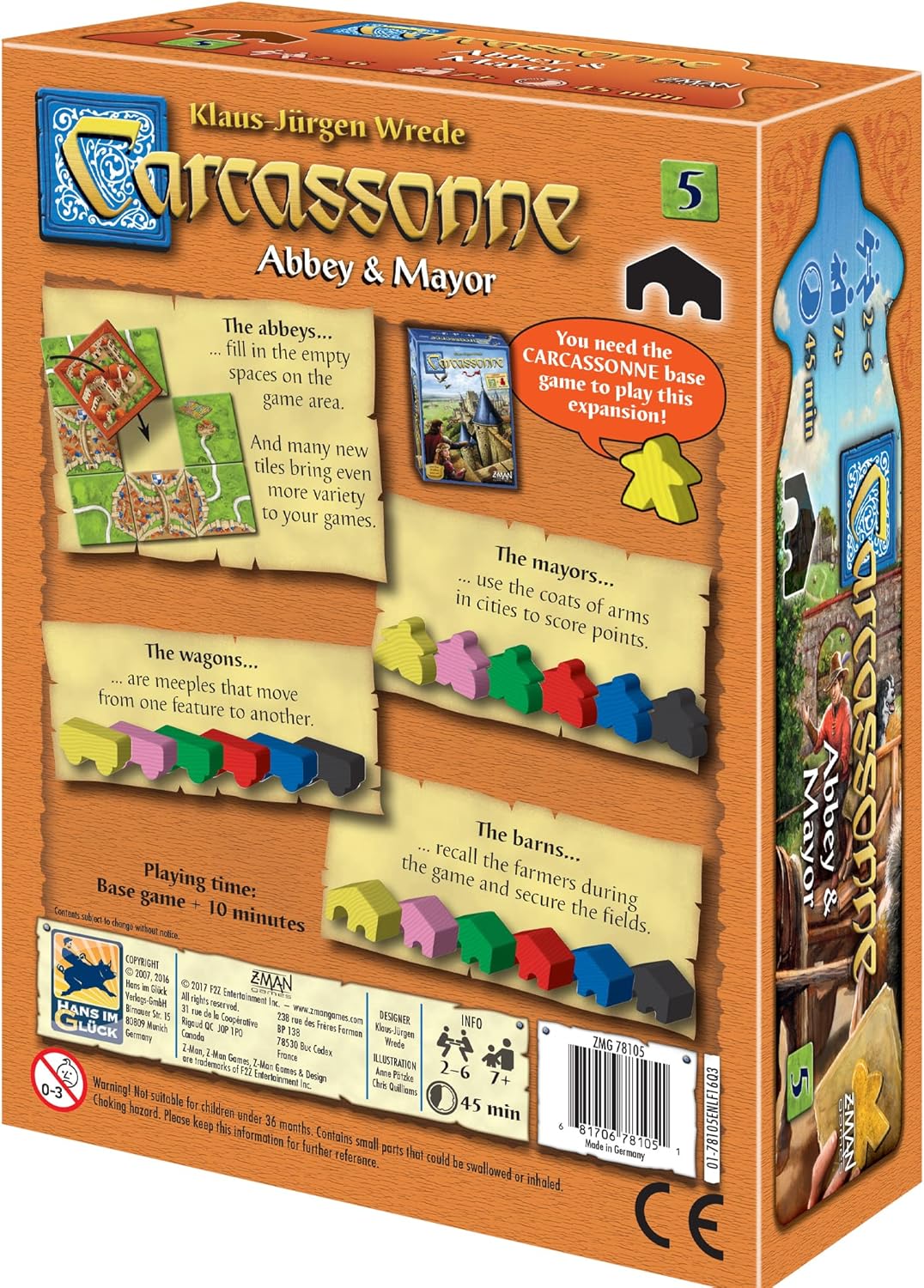 Carcassonne Abbey 5 Mayor Expansion Pack 5