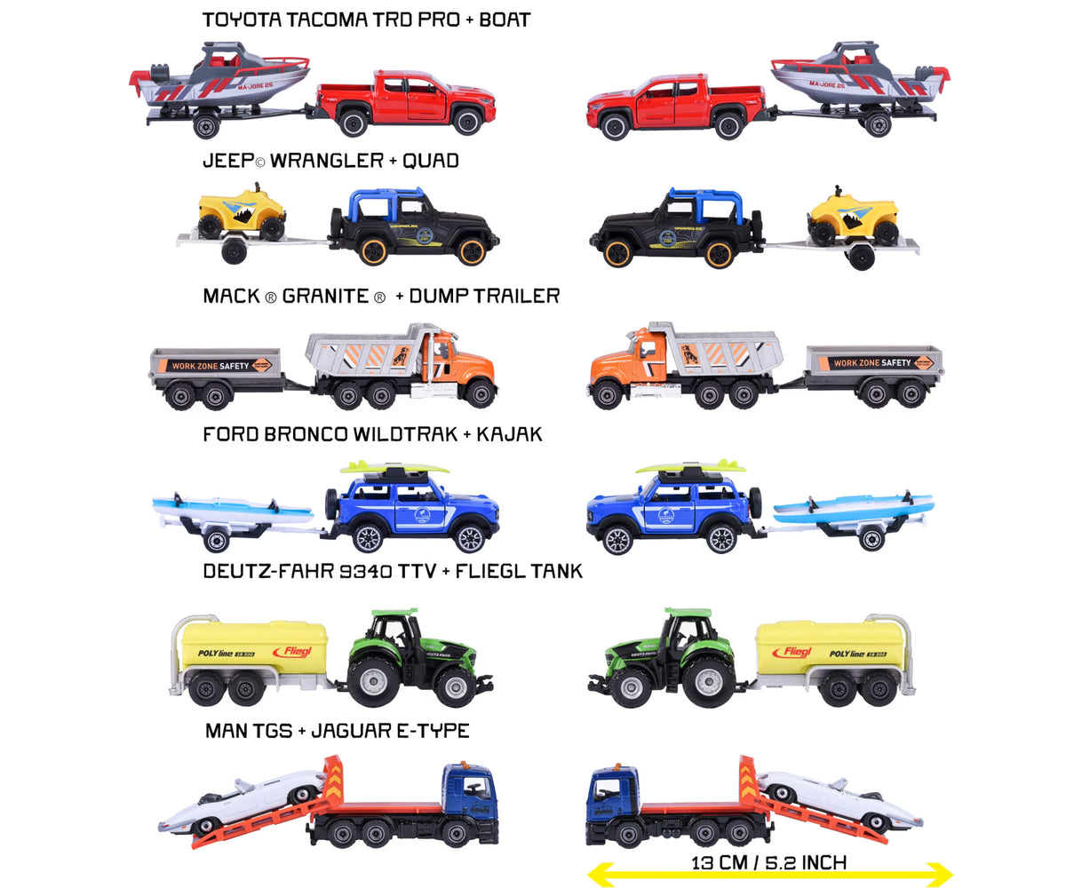 Majorette Vehicle with Trailer Assorted
