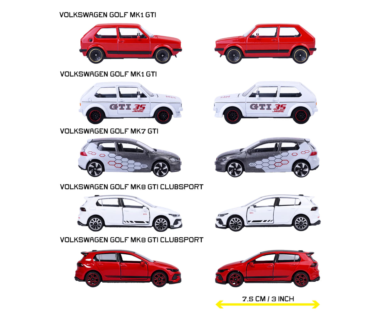 Majorette VW Golf GTi 5 Piece Vehicle Gift Set