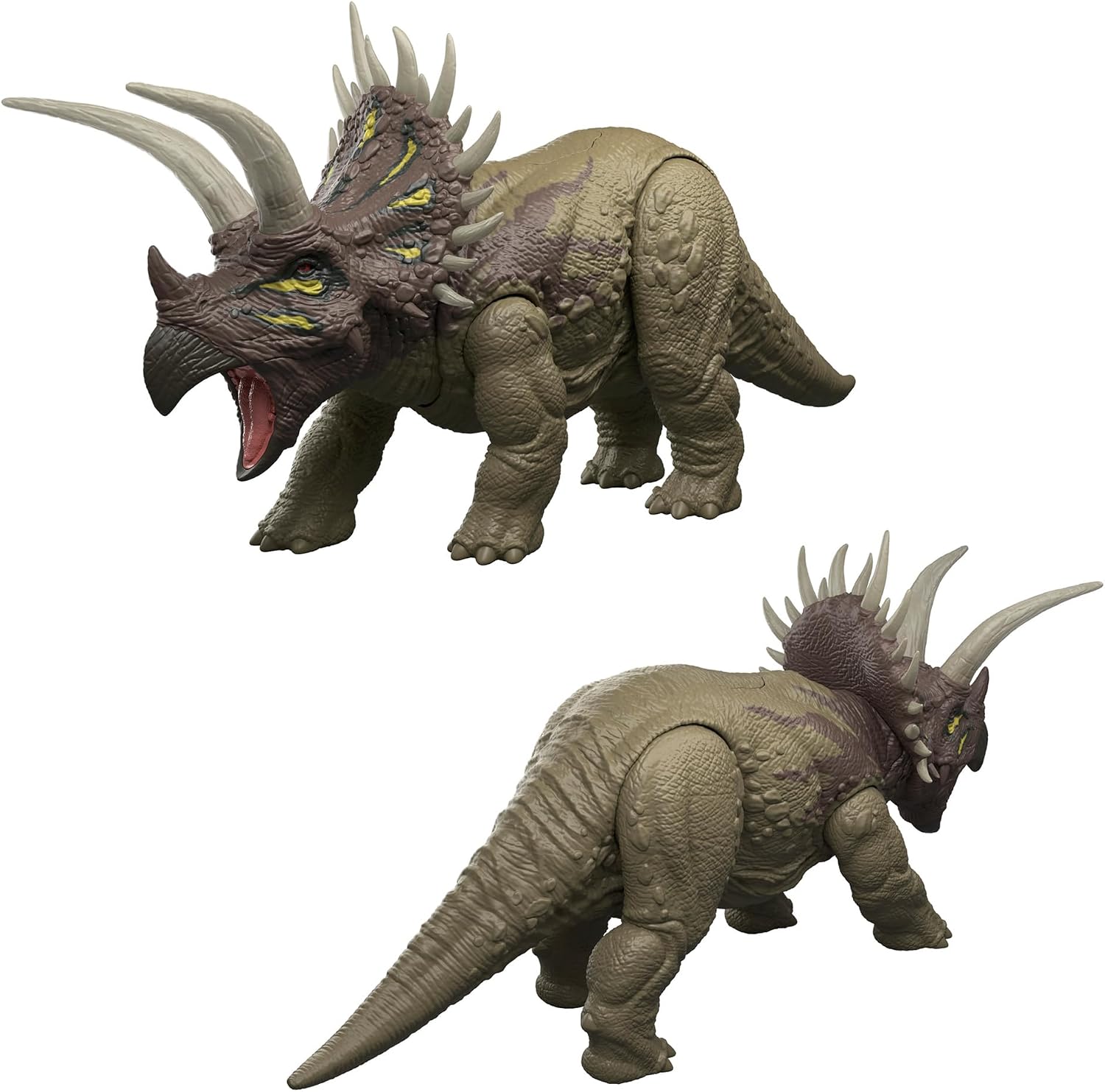 Jurassic World Wild Roar Triceratops Dinosaur Sounds & Attack Action Dino