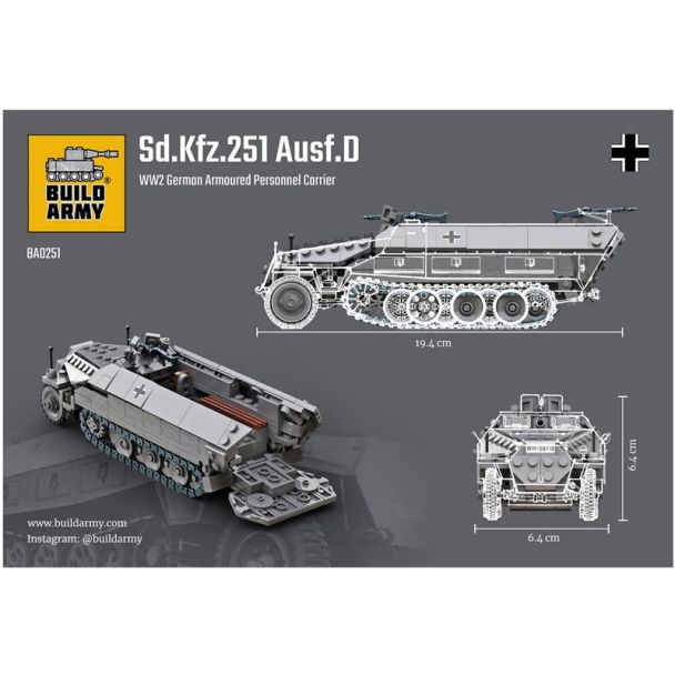 Build Army German Half Track 436 pieces