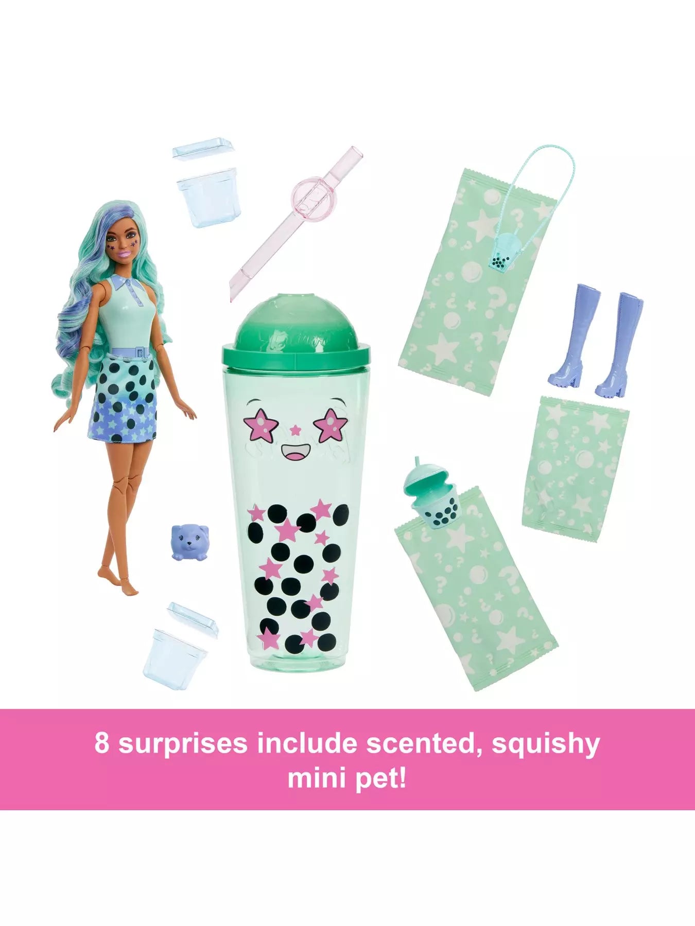 Barbie Pop Reveal Bubble Tea Series Green Tea Doll