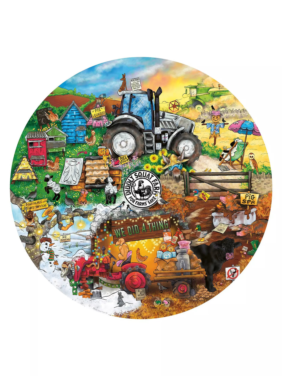 Diddly Squat Farm Circular 500 piece Jigsaw Puzzle