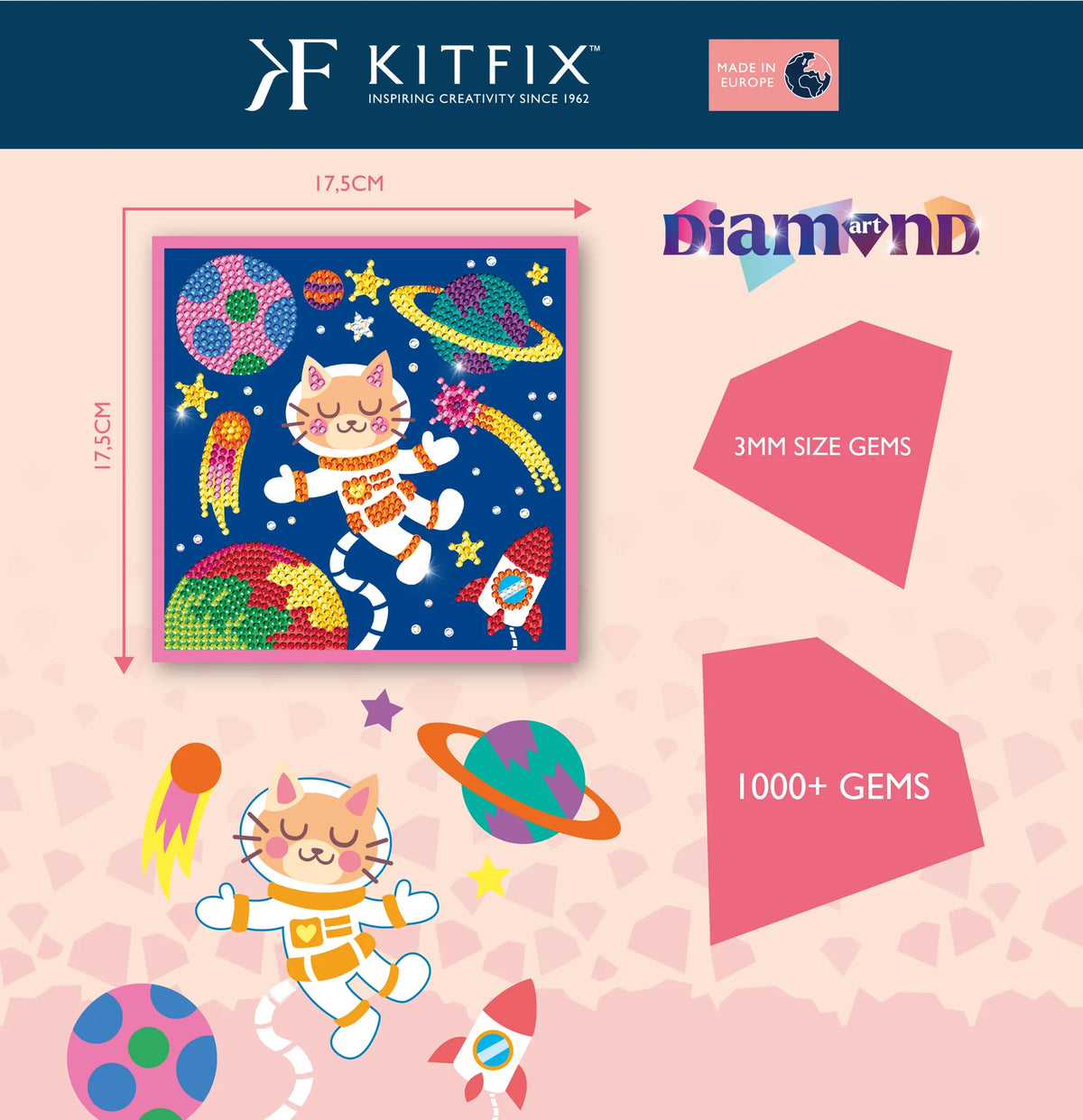 Kitfix Diamond Art Space Cat