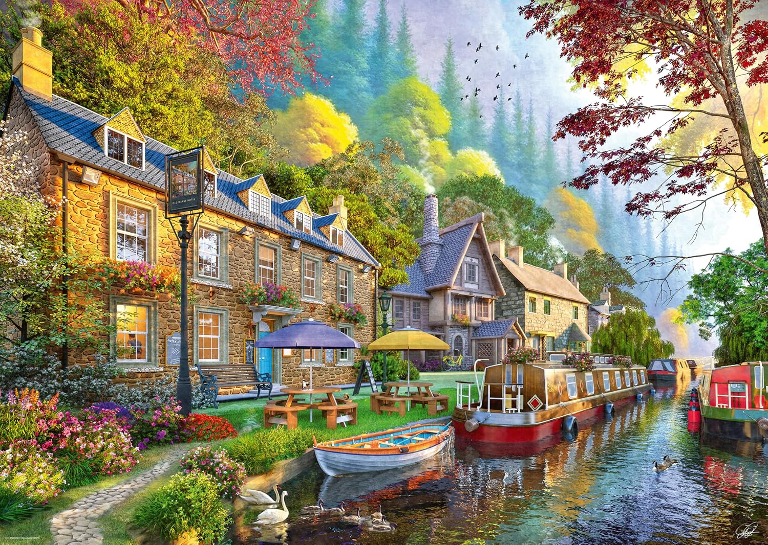 Down Lane Nn 6: Canal Side Lane 1000 Piece Jigsaw