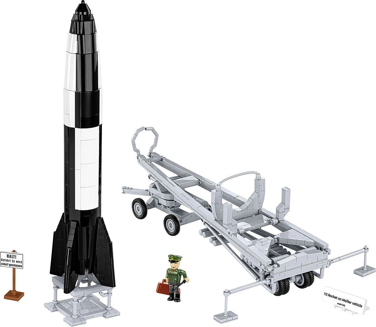 Cobi 3120 V2 Rocket On Meiller Vehicle 1:35 Scale