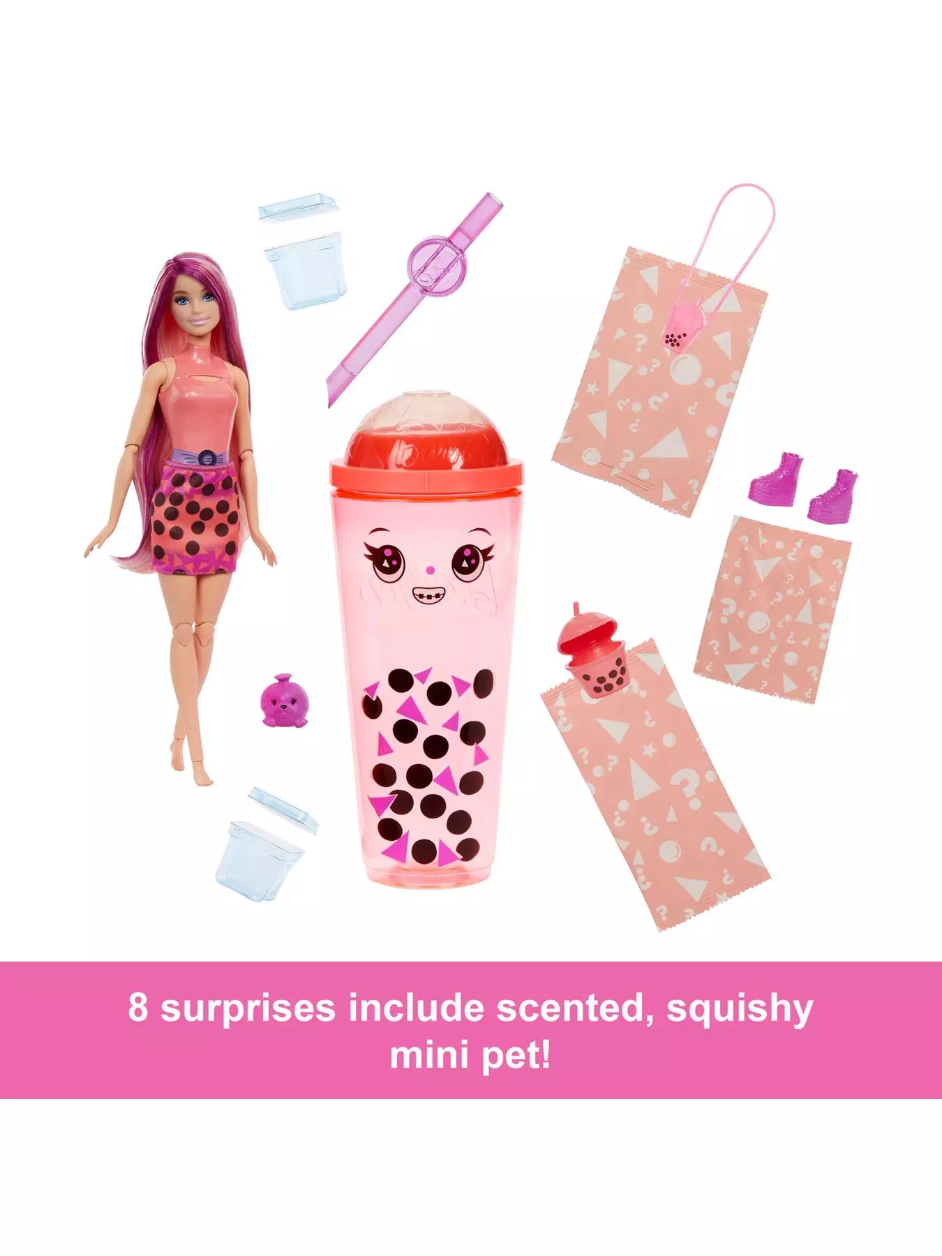 Barbie Pop Reveal Bubble Tea Series Mango Mochi Doll