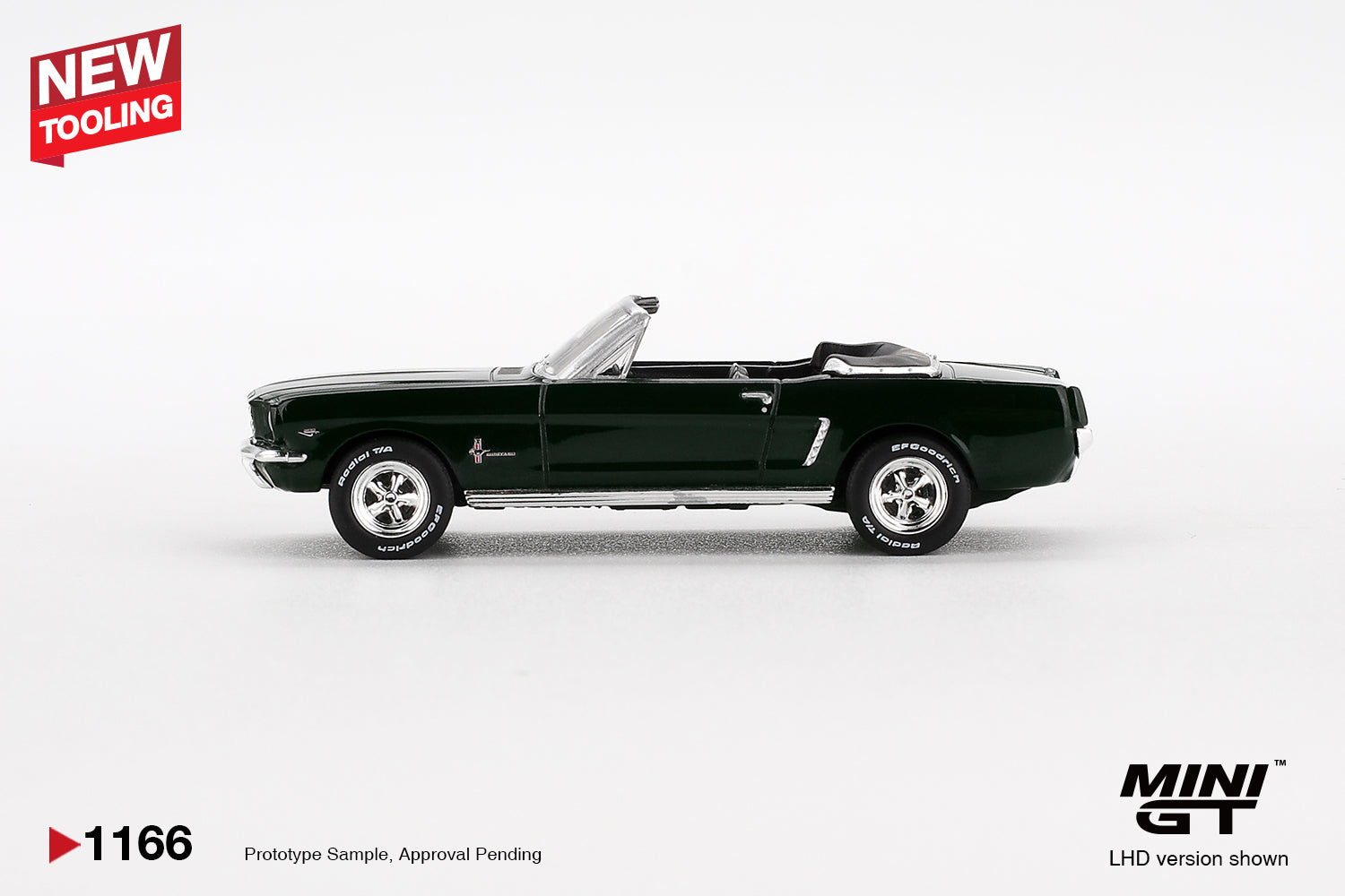 Mini GT Ford Mustang Convertible 1964 Highland Green 1:64 Die Cast