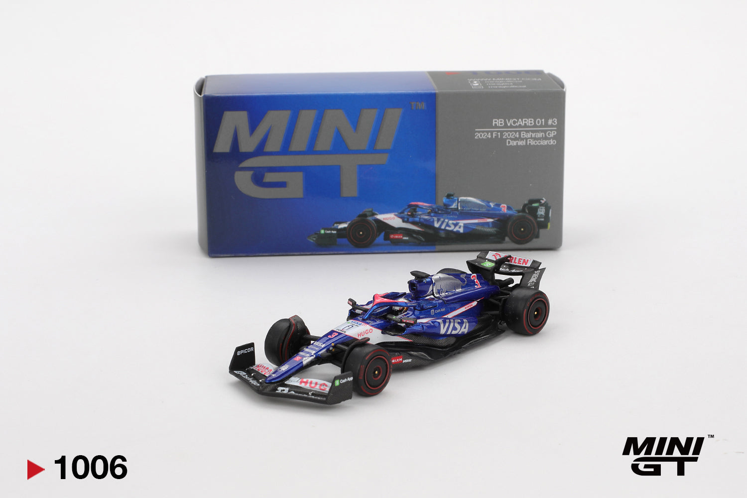 Mini GT RB VCARB 01 #3 Daniel Ricciardo 2024 F1 2024 Bahrain GP
