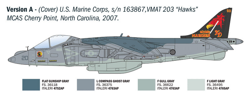 Italeri AV-8B Harrier Jump Jet 1:72 Scale Kit