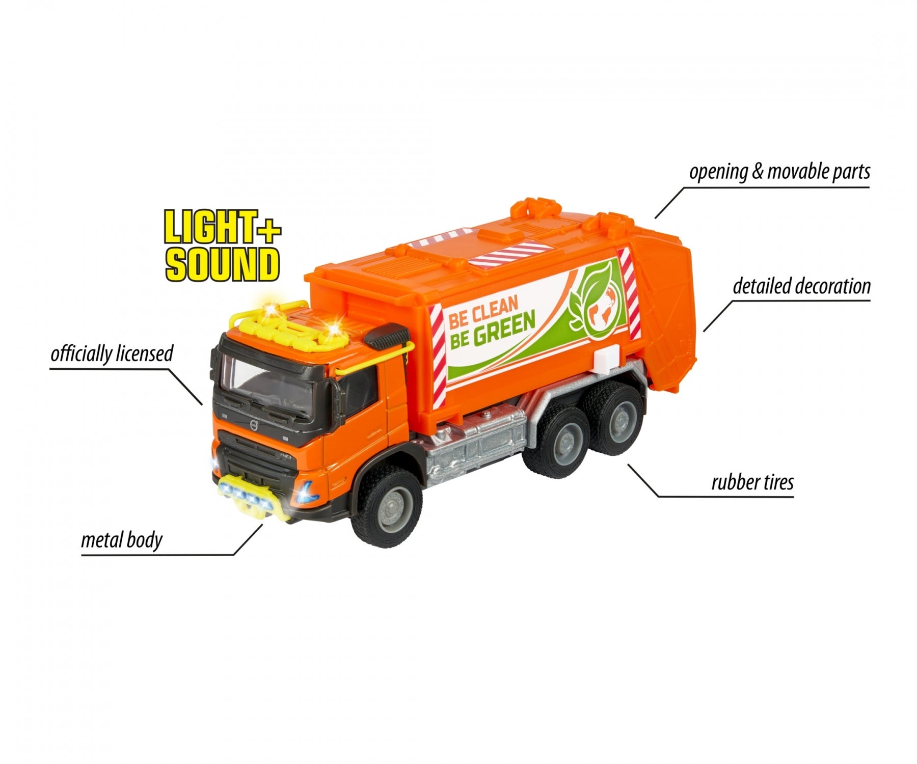 Majorette Volvo Garbage Collector Truck