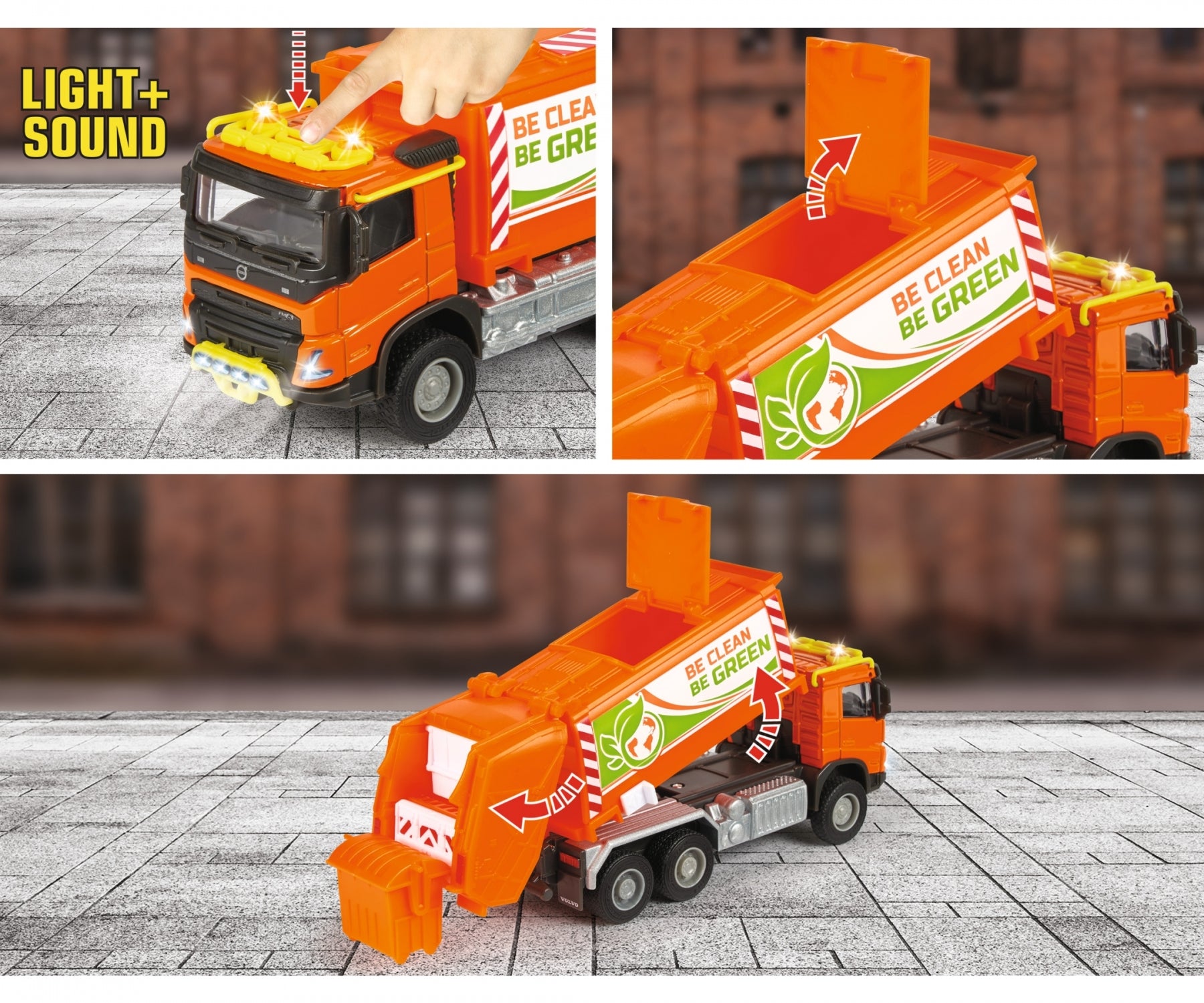 Majorette Volvo Garbage Collector Truck