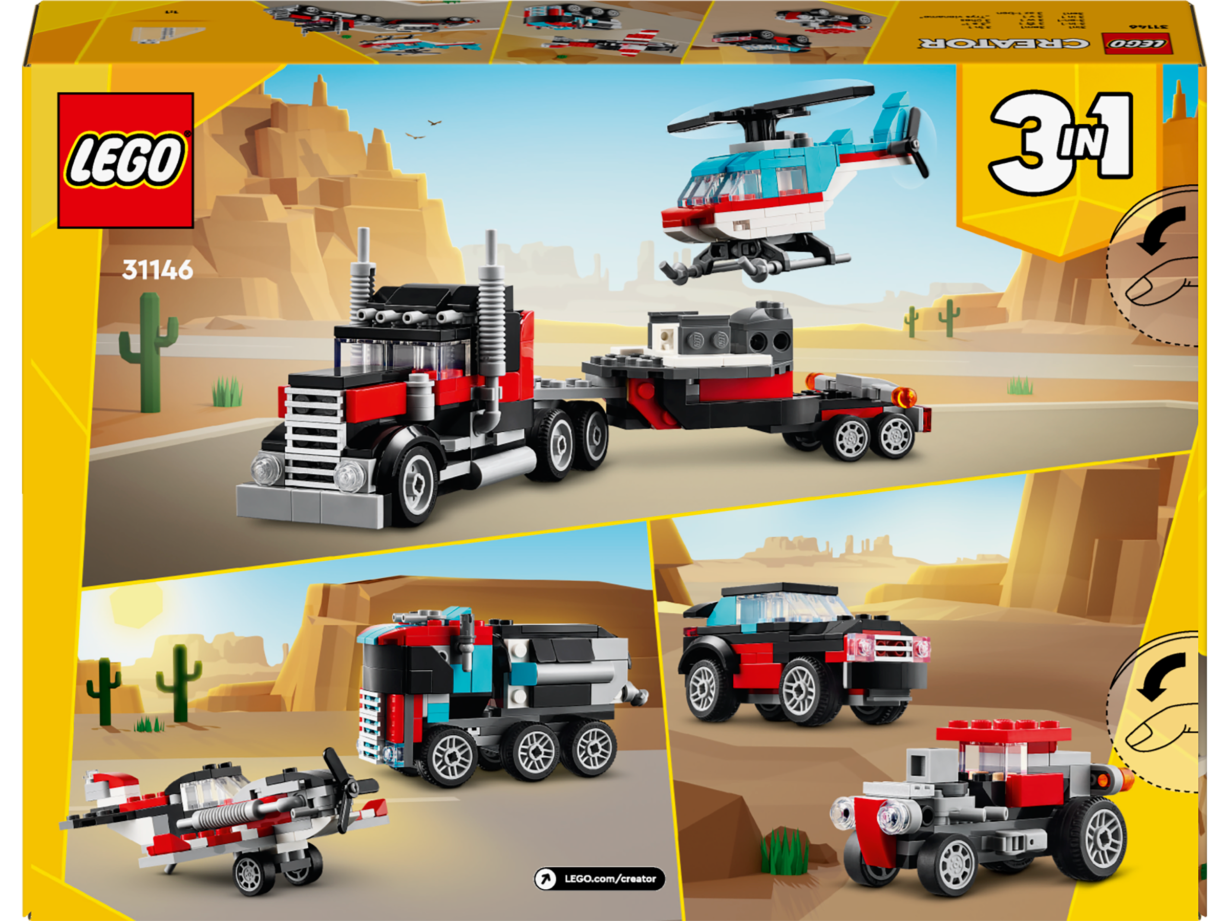 Lego 31146 Flatbed Truck with Helicopter