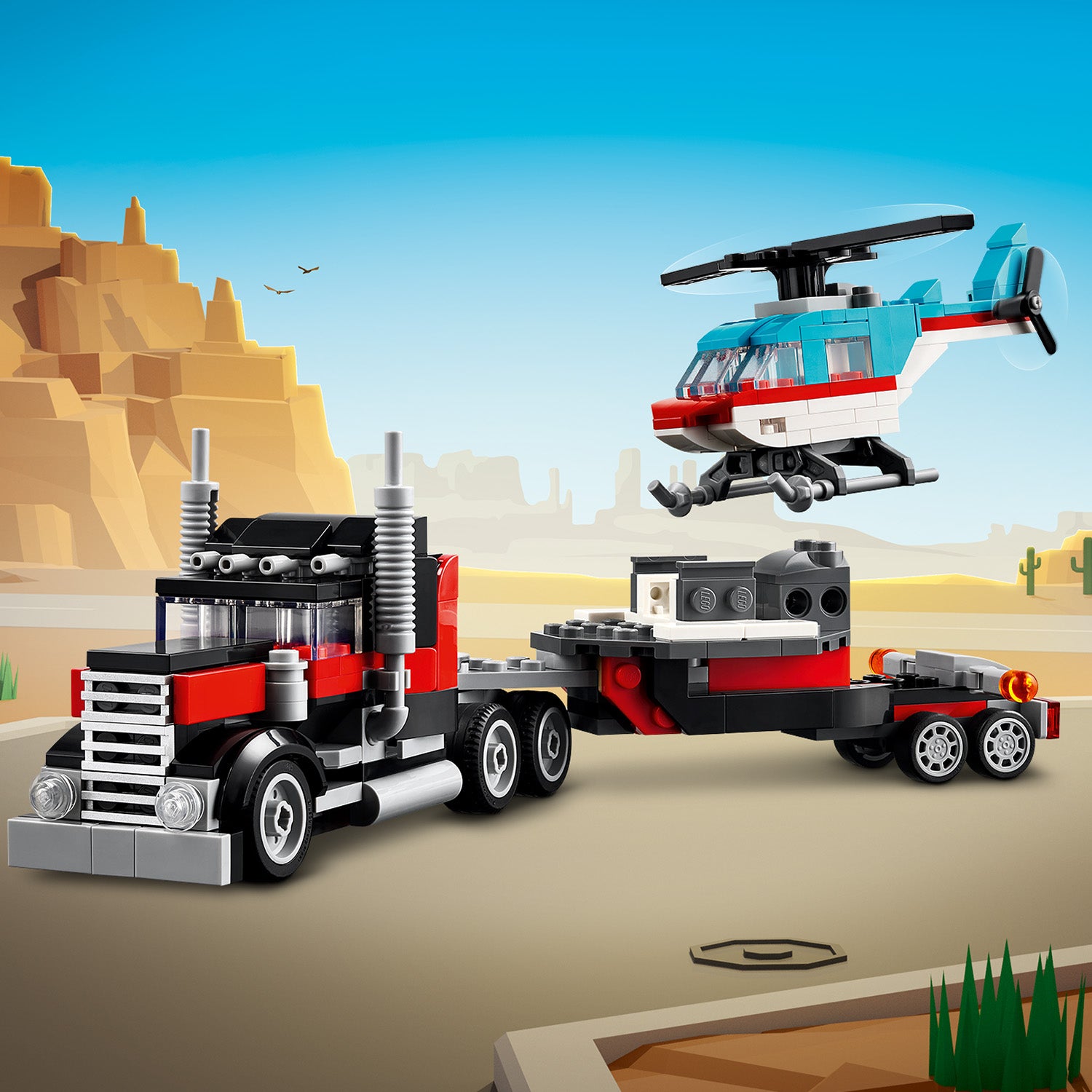 Lego clearance helicopter truck