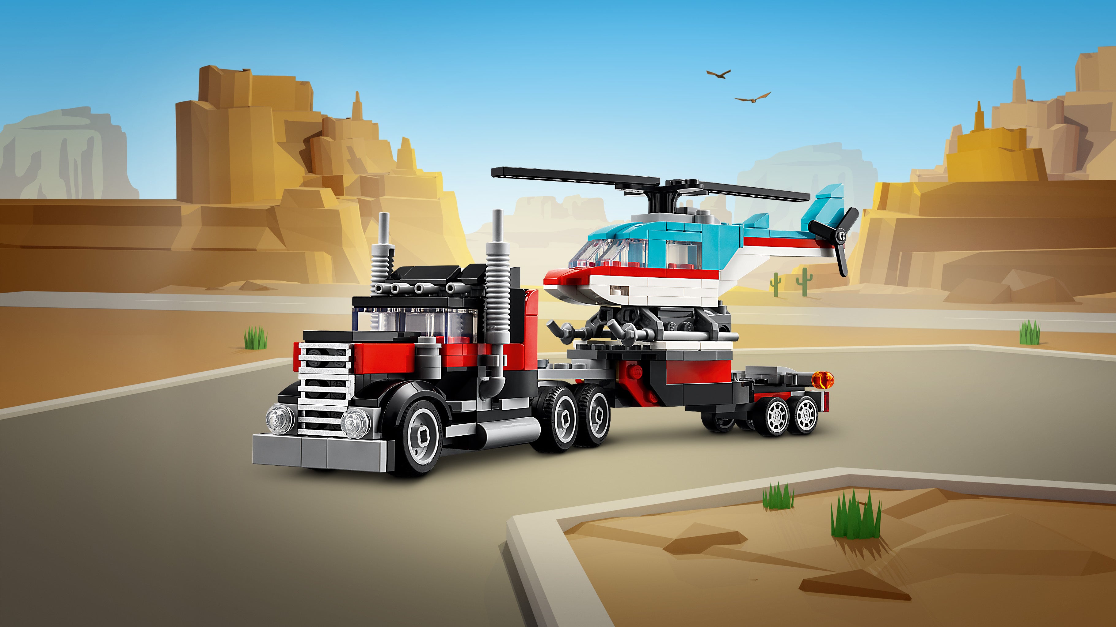 Lego 31146 Flatbed Truck with Helicopter