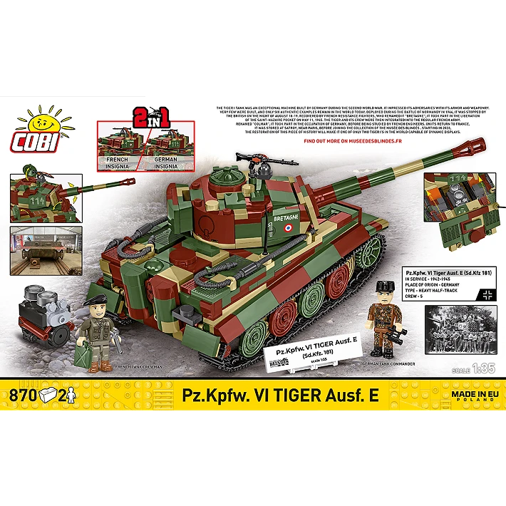Cobi 3124 Pz.Kpfw VI Tiger Ausf. E 1:35 Scale Tank