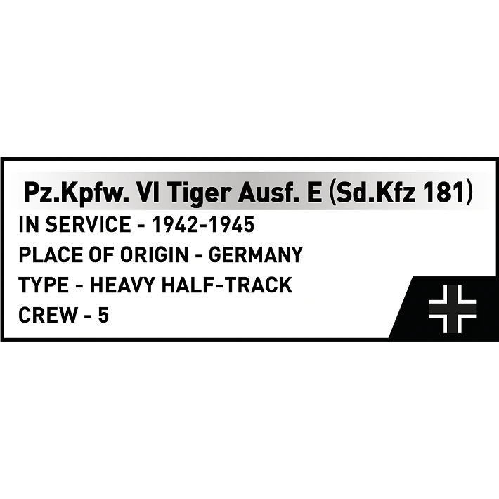 Cobi 3124 Pz.Kpfw VI Tiger Ausf. E 1:35 Scale Tank