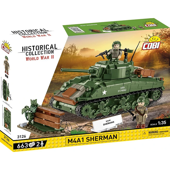 Cobi 3126 M4A1 Sherman Tank 1:35 Scale Set