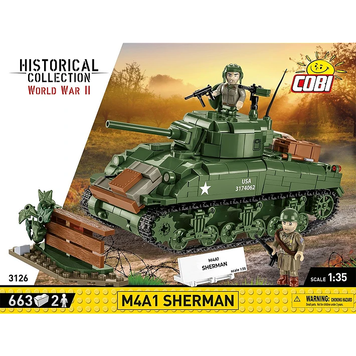 Cobi 3126 M4A1 Sherman Tank 1:35 Scale Set
