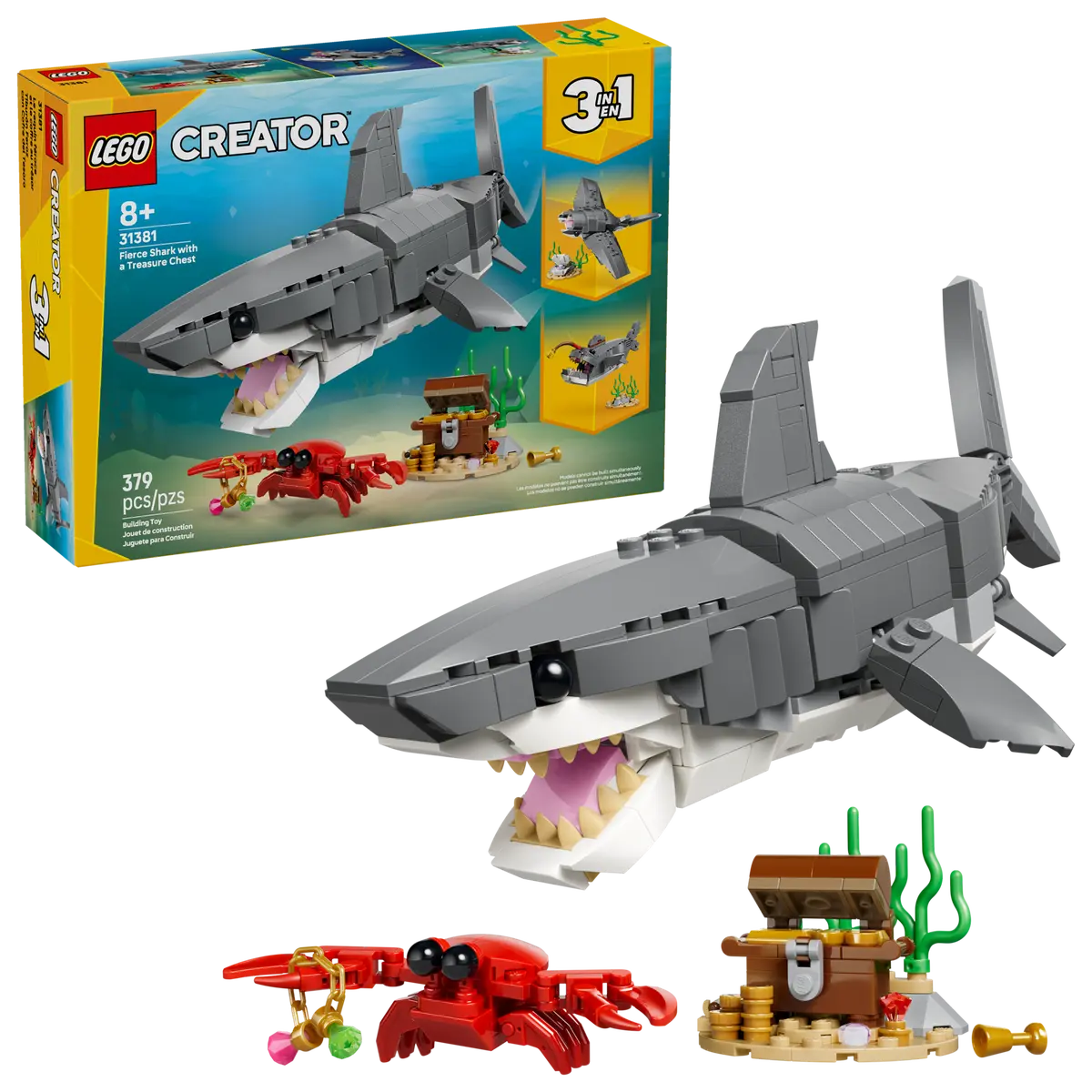 Lego 31381 Fierce Shark with a Treasure Chest
