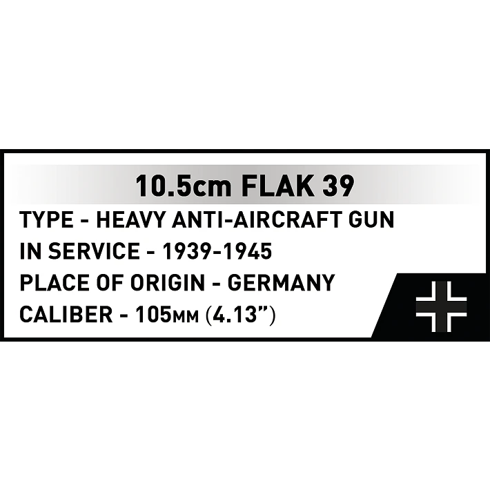 Cobi 3142 10.5cm FLAK39 Gun 1:48 Scale Set