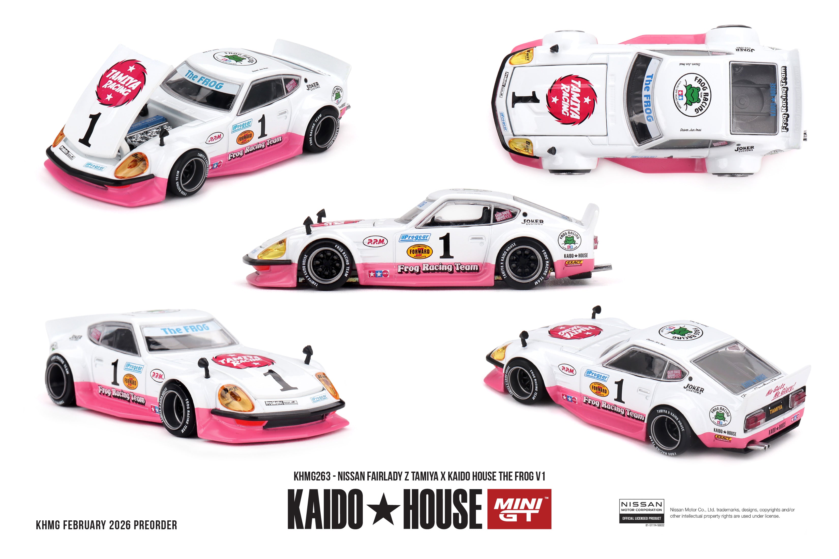 Mini GT Nissan Fairlady Z Tamiya X Kaido  House "The Frog" 1:64 Scale Die Cast