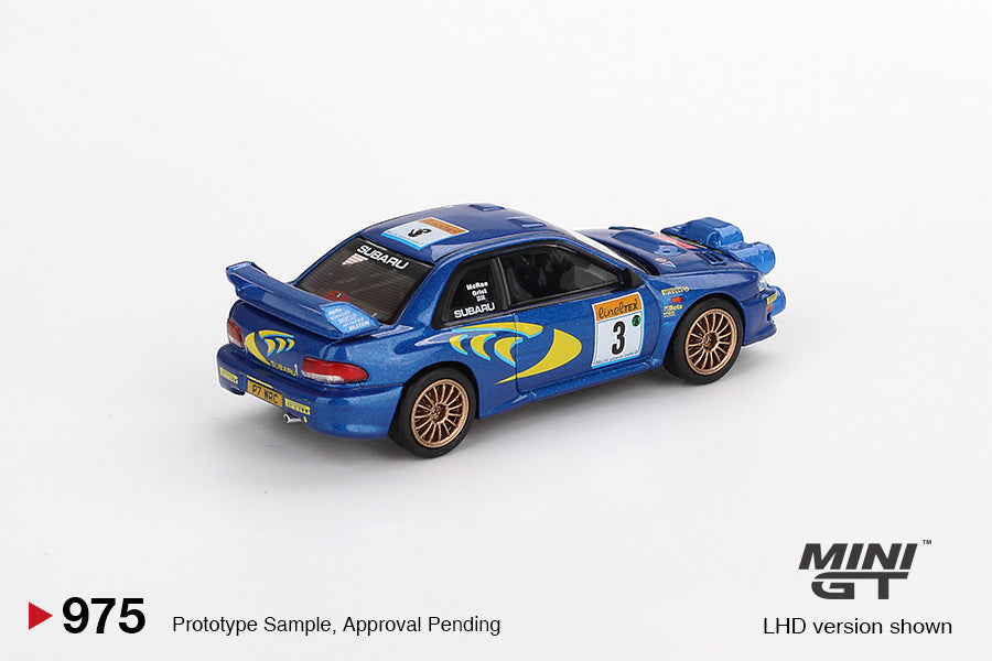 Mini GT Subaru Impreza WRC98 1998 Rally Monte-Carlo 3rd Place 1:64 Die Cast