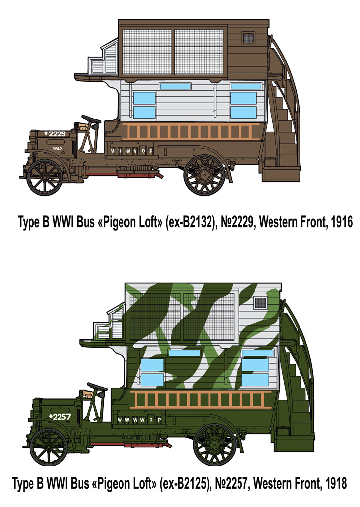 WW1 Type B Omnibus Pidgeon Loft 1:72 Scale Kit