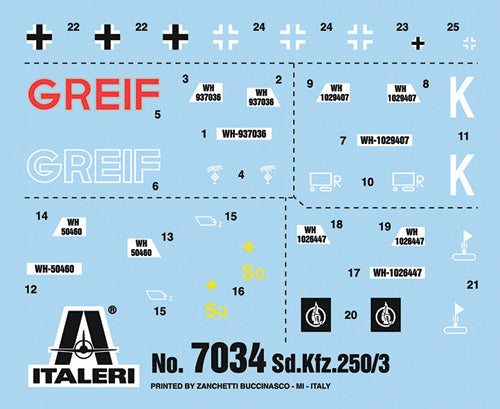 Italeri SDKFZ 250/3 Halftrack 1:72 Scale Kit