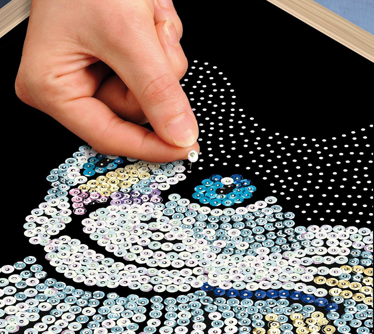 Kitfix Sequin Art White Cat