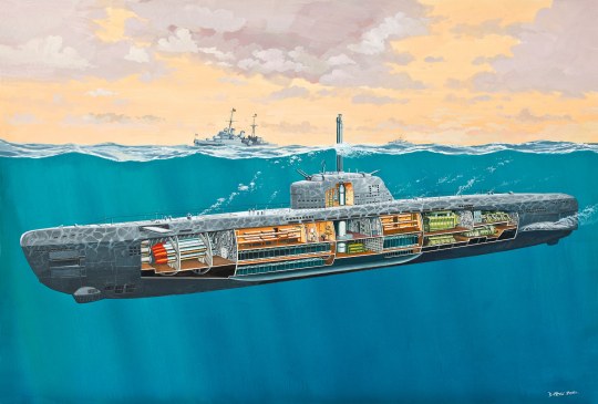 German Submarine Type XXI 1:144 Scale Kit