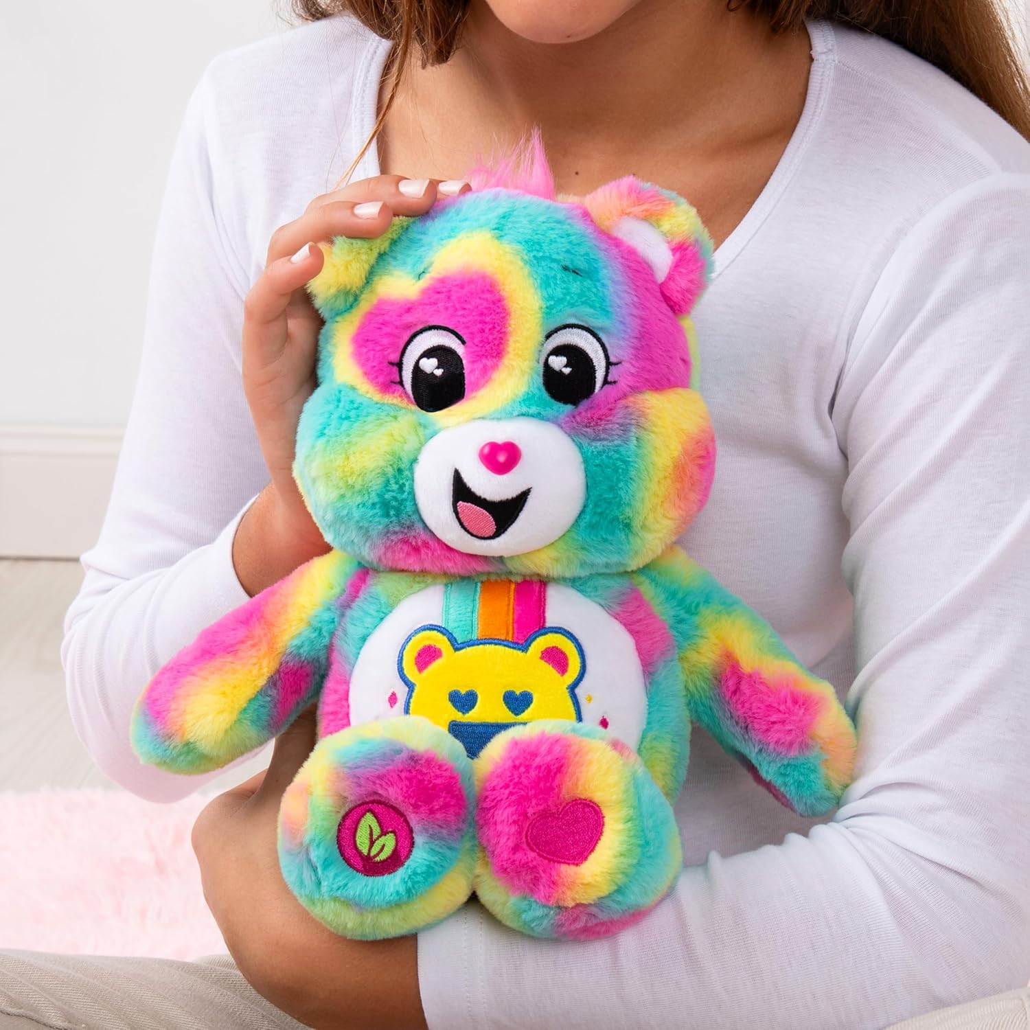 Care Bears Good Vibes Bear 35cm Medium Plush Bear