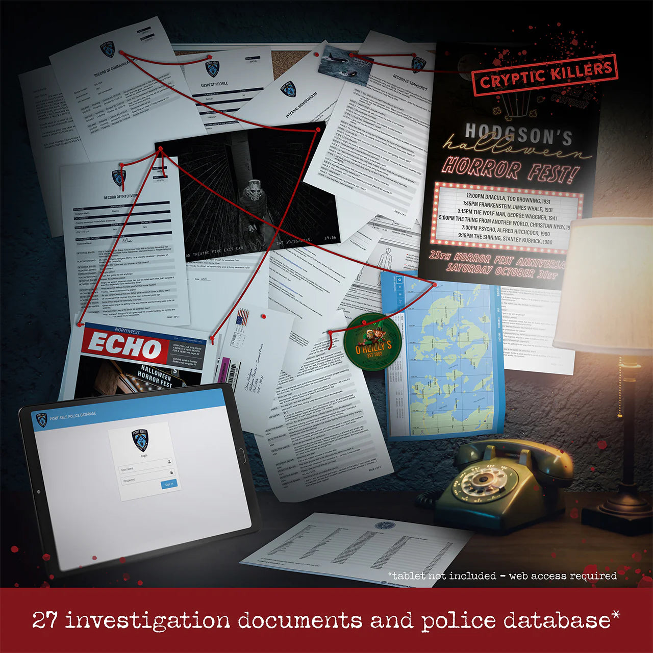 Cryptic Killers - Murder at the Movie Theatre Case File